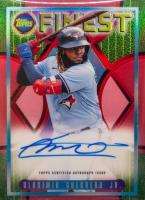 2022 Topps Finest Flashbacks 1995 Finest Autograph #VG Vladimir Guerrero Jr. Red Refractor Baseball Card