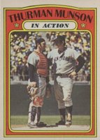 1972 O-Pee-Chee #442 Thurman Munson In Action Baseball Card