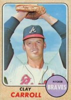 1968 Topps #412 Clay Carroll Baseball Card