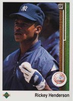 1989 Upper Deck #210 Rickey Henderson Baseball Card