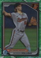 2024 Bowman Chrome Prospects #BCP47 Jackson Holliday Lunar Glow Refractor Baseball Card