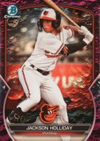 2023 Bowman Draft #BDC118 Jackson Holliday Chrome-Fuchsia Lunar Baseball Card
