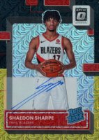 2022 Panini Donruss Optic #249 Shaedon Sharpe Signature-Black/Gold Choice Basketball Card