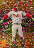 2024 Topps Chrome Update Celebracion #11 Bryce Harper Gold Refractor Baseball Card