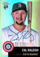 2022 Topps Chrome Platinum Anniversary Autographs #CR Cal Raleigh Aqua Refractor Baseball Card