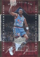 1999 Upper Deck MJ Athlete of the Century #65 Michael Jordan Platinum 1/1 Basketball Card
