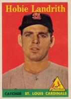 1958 Topps #24y Hobie Landrith Yellow Name Baseball Card