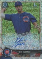2018 Bowman Draft Chrome Draft Picks Autographs #CDANH Nico Hoerner Sparkles Refractor Baseball Card