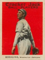 1914 Cracker Jack #72 Joe Boehling Baseball Card