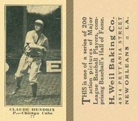 1916 Weil Baking Co. #77 Roy Hartzell Baseball Card
