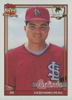 1991 Topps Desert Shield #636 Geronimo Pena Baseball Card