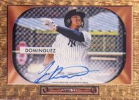 2020 Bowman Transcendent Collection 1955 Bowman Superfractor Autographs 1/1 #JDO Jasson Dominguez Baseball Card