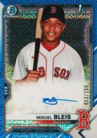 2021 Bowman Chrome Prospect Autographs #CPAMBL Miguel Bleis Choice Refractor Baseball Card