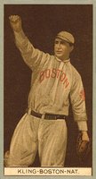 1912 Brown Backgrounds Broadleaf #90 Johnny Kling Baseball Card