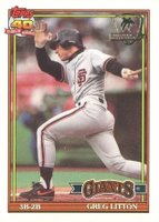 1991 Topps Desert Shield #628 Greg Litton Baseball Card