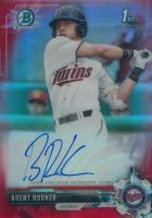 2017 Bowman Draft Chrome Draft Picks Autographs  #CDABR  Brent Rooker Red Refractor Baseball Card
