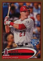2012 Topps Update #US144 Mike Trout At Bat-Gold Baseball Card