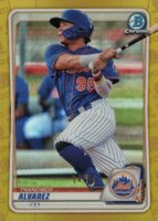 2020 Bowman Chrome Prospects #BCP198 Francisco Alvarez Gold Refractor Baseball Card