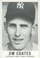 1960 Leaf #35b Jim Coates Large Portrait Baseball Card