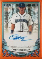2024 Bowman Sterling Prospect Autographs #PACE Colt Emerson Orange Refractor Baseball Card