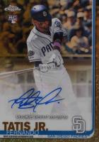 2019 Topps Chrome Update Rookie Debut Autograph #FT Fernando Tatis Jr. Gold Refractor Baseball Card