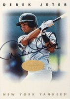1996 Leaf Signature Autographs # Derek Jeter Gold Baseball Card