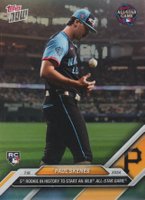 2024 Topps Now #436SP Paul Skenes Rainbow Foil Baseball Card