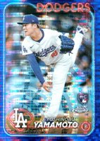 2024 Topps Chrome #18 Yoshinobu Yamamoto Purple Sonar Refractor Baseball Card