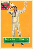 1956 Topps #52 Adrian Burk Football Card
