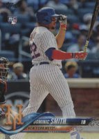 2018 Topps #6 Dominic Smith Batting Baseball Card