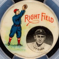 1910 Schmelzer's Sporting Goods Pin # Ty Cobb Baseball Card