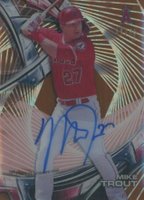 2016 Topps High Tek Autographs #HT-MT Mike Trout Orange Magma Diffractor Baseball Card