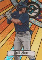 2023 Bowman Draft Bowman Glass #BGA7 Matt Shaw Mini Diamond Baseball Card