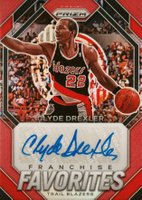 2023 Panini Prizm Franchise Favorites Signatures #FFDRE Clyde Drexler Red Basketball Card