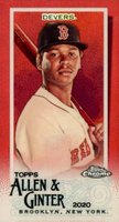2020 Topps Allen & Ginter Chrome #44 Rafael Devers Mini-Red Refractor Baseball Card