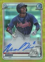 2020 Bowman Chrome Prospect Autographs #CPAMH Michael Harris Gold Refractor Baseball Card