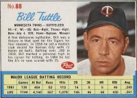 1962 Post Cereal #88 Bill Tuttle Baseball Card