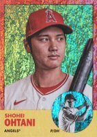 2022 Topps Archives #1 Shohei Ohtani Red Hot Foil Baseball Card