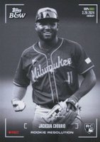 2024 Topps Black and White Rookie Resolution #RR3 Jackson Chourio Baseball Card