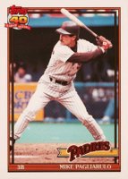 1991 Topps Tiffany #547 Mike Pagliarulo Baseball Card