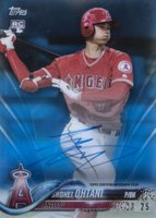 2018 Topps Clearly Authentic #SO Shohei Ohtani Autograph-Blue Baseball Card