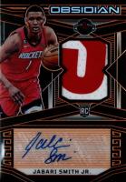 2022 Panini Obsidian #237 Jabari Smith Jr. Jersey Autograph-Electric Etch Orange Basketball Card