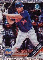 2019 Bowman Prospects Chrome #127 Peter Alonso Speckle Refractor Baseball Card