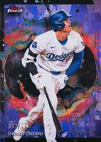 2024 Topps Finest #286 Shohei Ohtani Purple Refractor Baseball Card