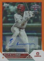 2023 Topps Pro Debut #PD170 Elly de La Cruz Autograph-Orange Foil Baseball Card