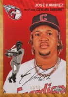 2023 Topps Chrome Platinum Anniversary #279 Jose Ramirez Gold Wave Baseball Card