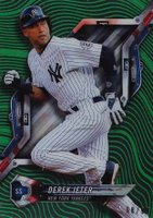 2018 Topps High Tek #HT-DJ Derek Jeter Rainbow Foil-Green Baseball Card