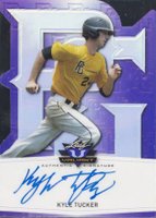 2014 Leaf Valiant Perfect Game Autograph #KT1 Kyle Tucker Purple Baseball Card