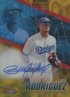2021 Bowman's Best of 2021 Autographs #B21LRZ Luis Rodriguez Gold Lava Refractor Baseball Card