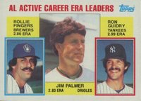 1984 Topps #717 A.L. Active Career E.R.A. Leaders Baseball Card